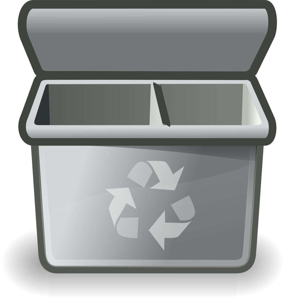 Gray recycle bin png transparent