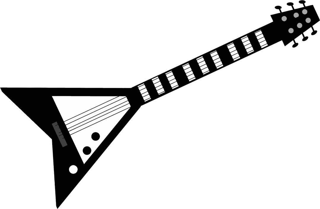 Grayscale Electric Guitar png transparent