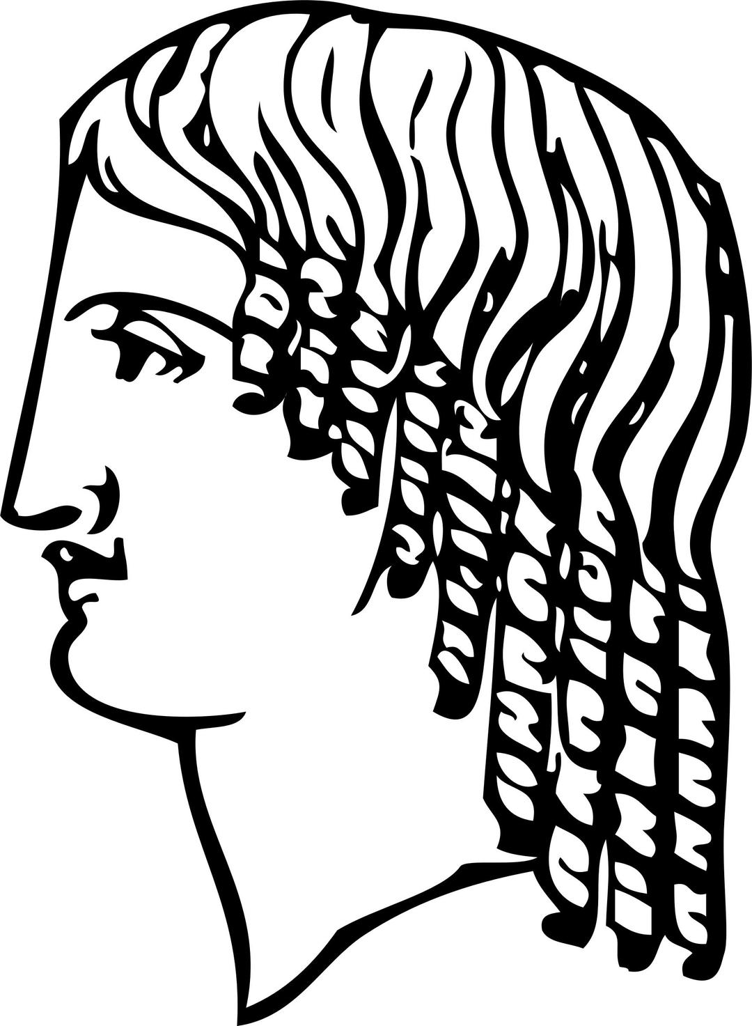 Grecian hairdressing 11 png transparent