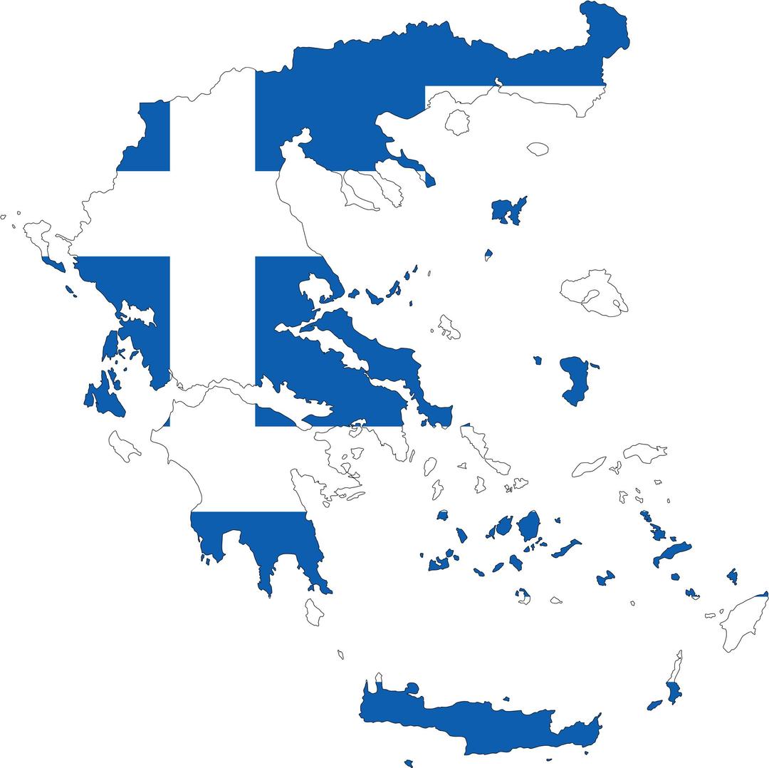 Greece Map Flag With Stroke png transparent