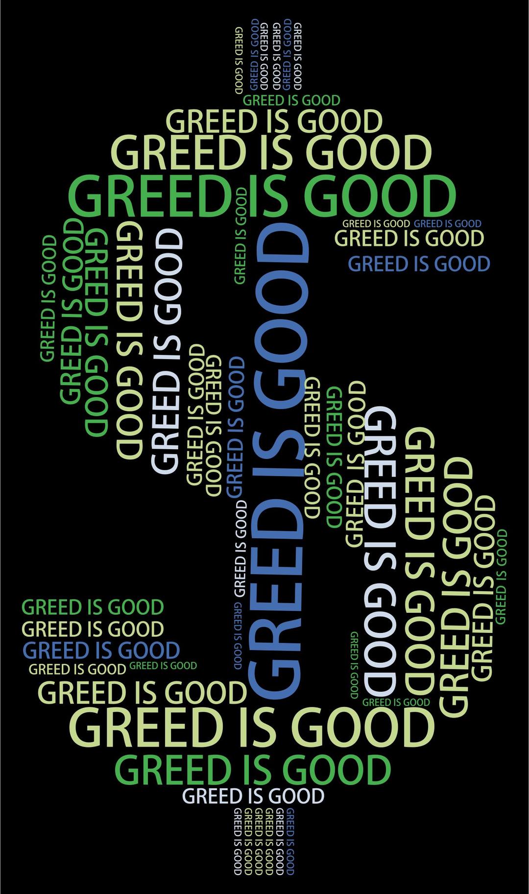 Greed Word Cloud png transparent