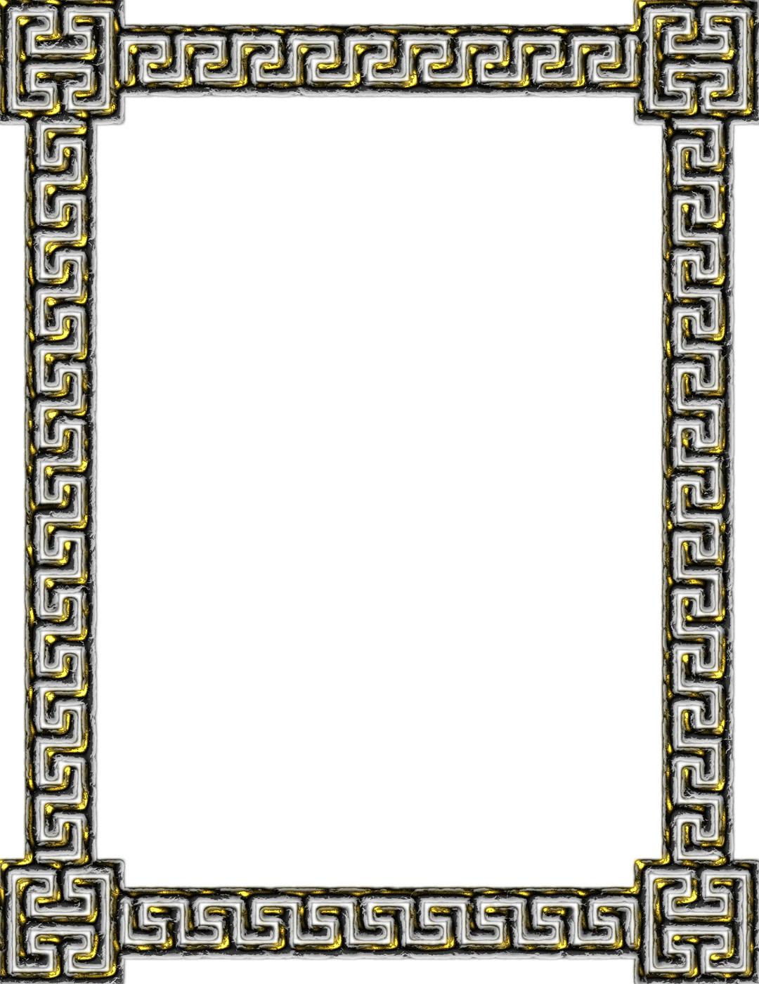 Greek key frame 7 png transparent