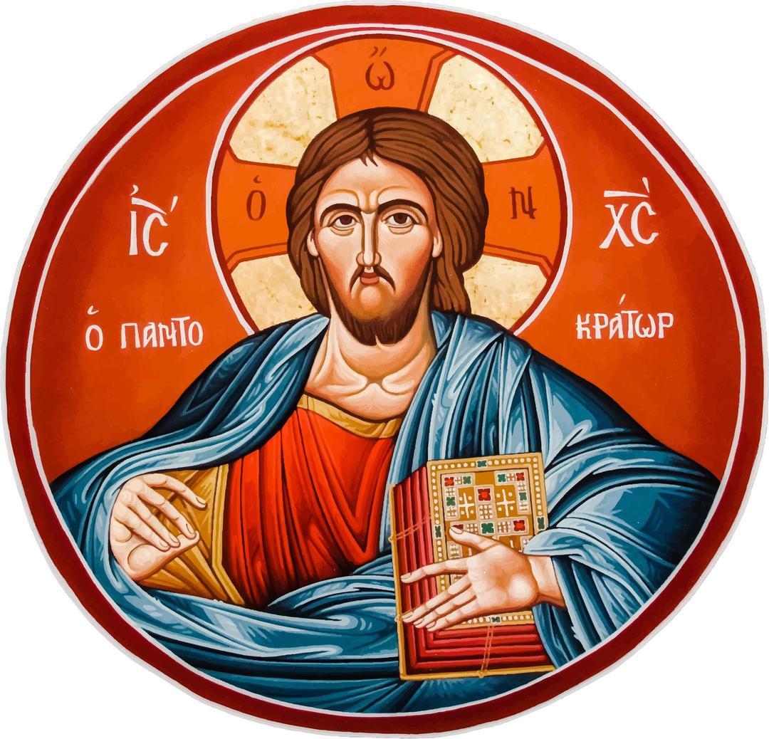Greek Orthodox Jesus Christ Mural png transparent