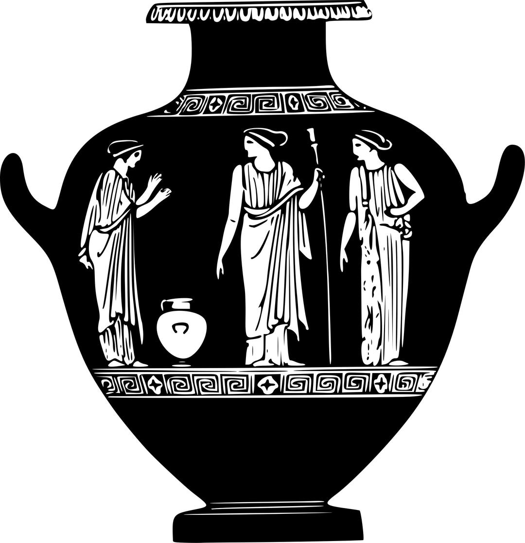 Greek vase 2 png transparent