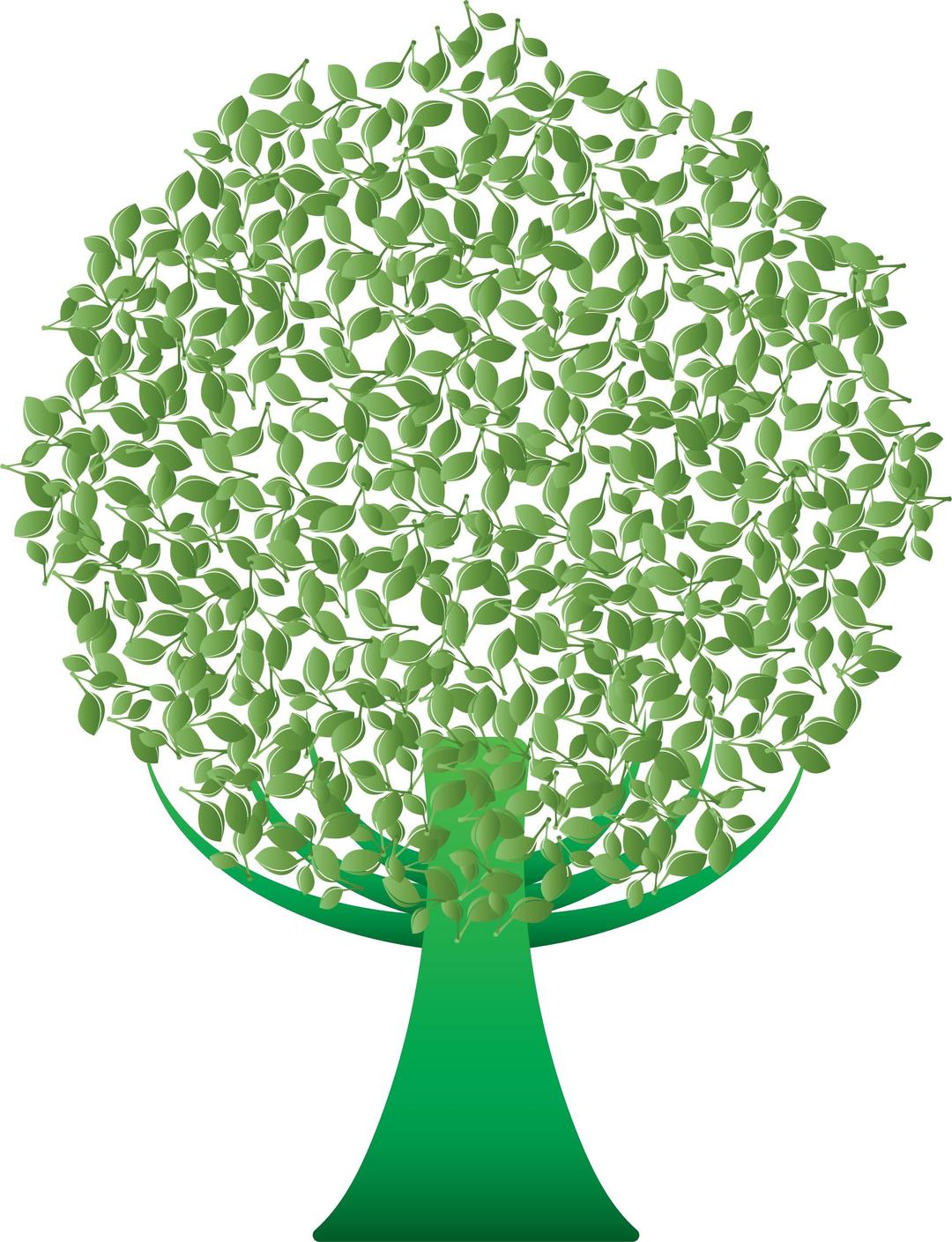Green Abstract Tree png transparent