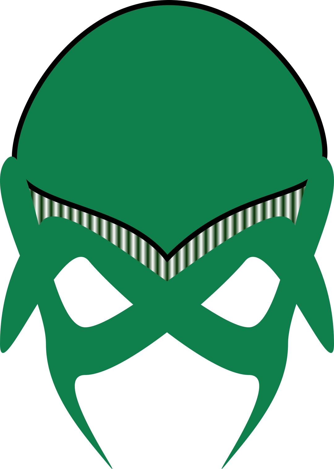 green alien mask png transparent
