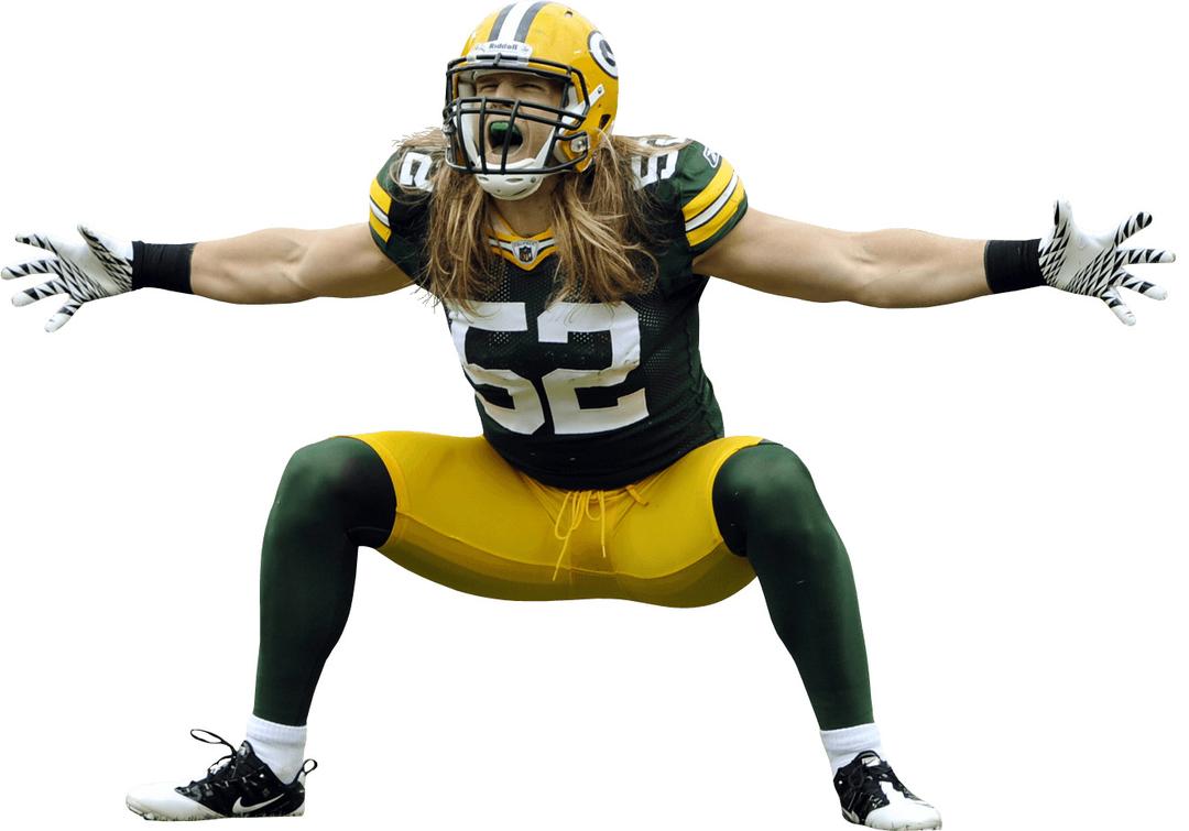 Green Bay Packers Player Shouting png transparent