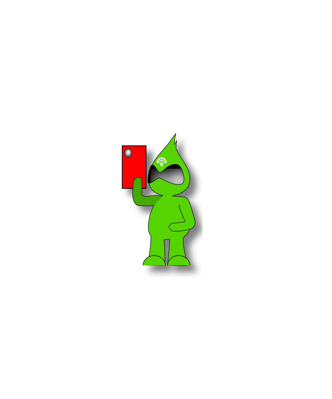 Green Character Tablet png transparent