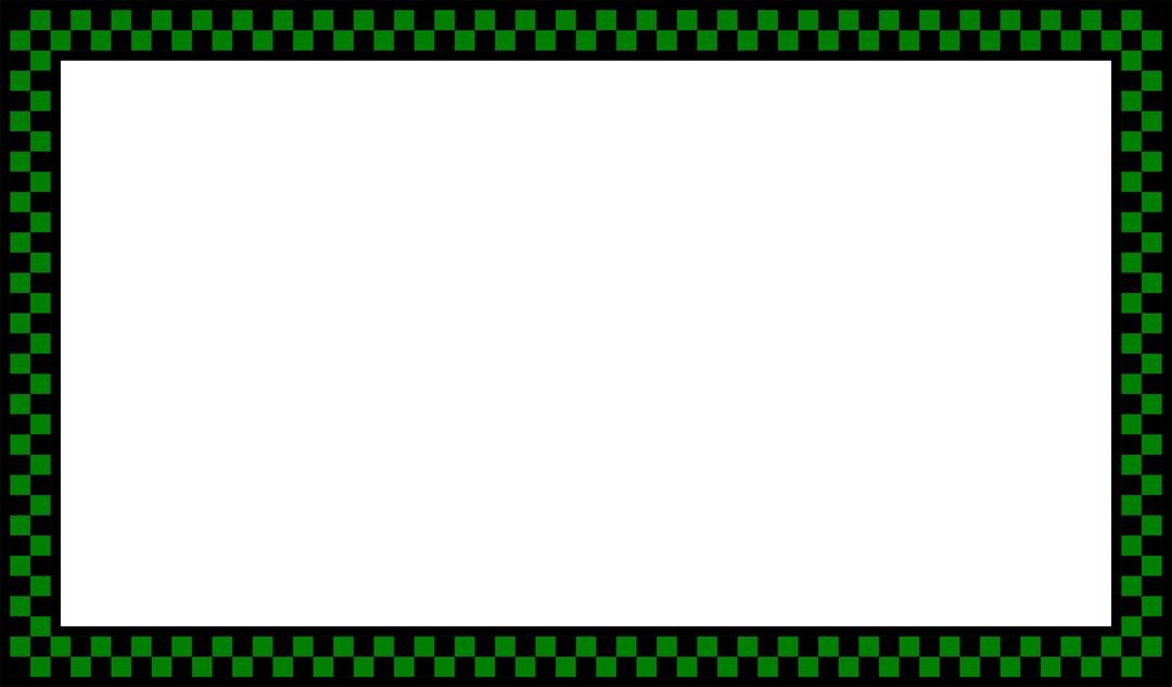 Green Checked Border png transparent