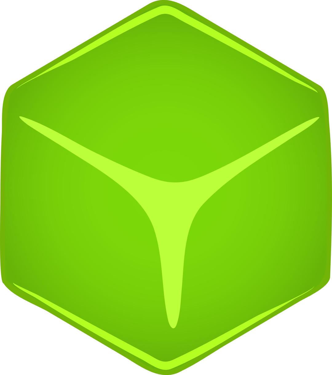 Green cube png transparent