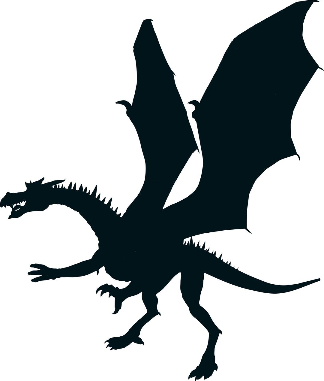 Green Dragon Silhouette png transparent