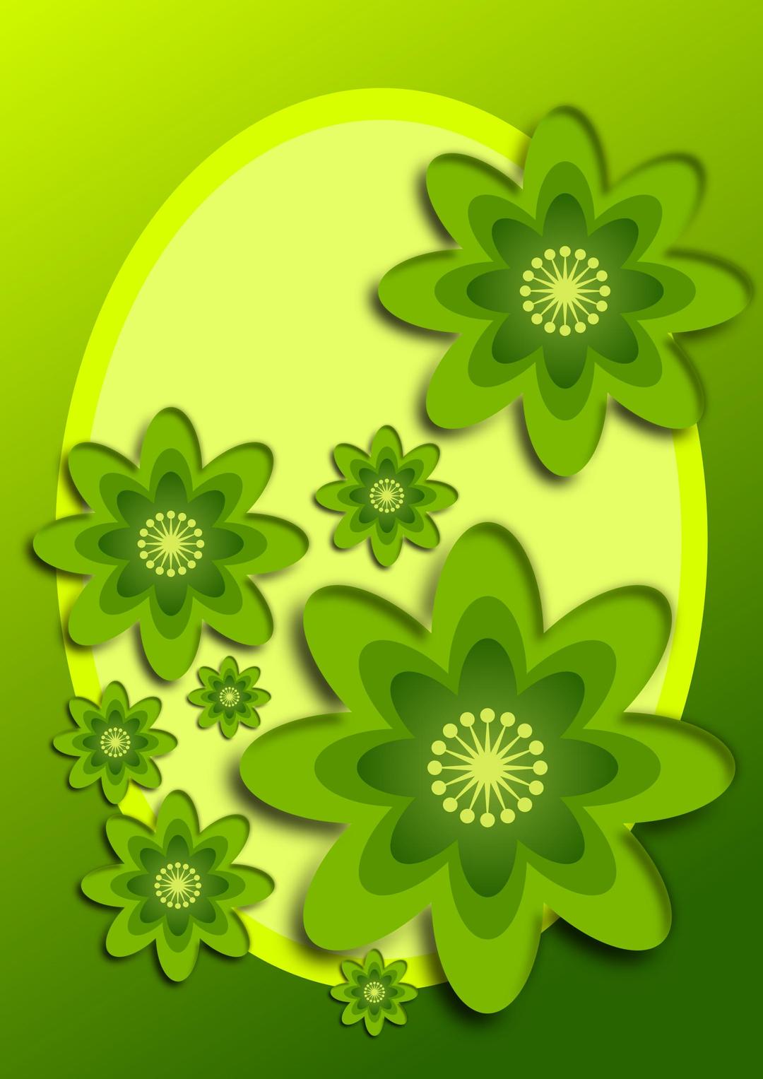 Green flowers png transparent