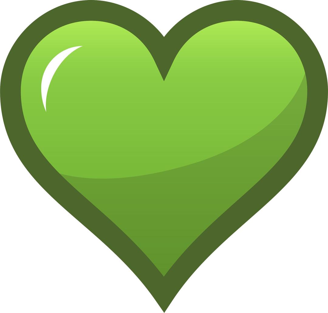 Green Heart Icon png transparent