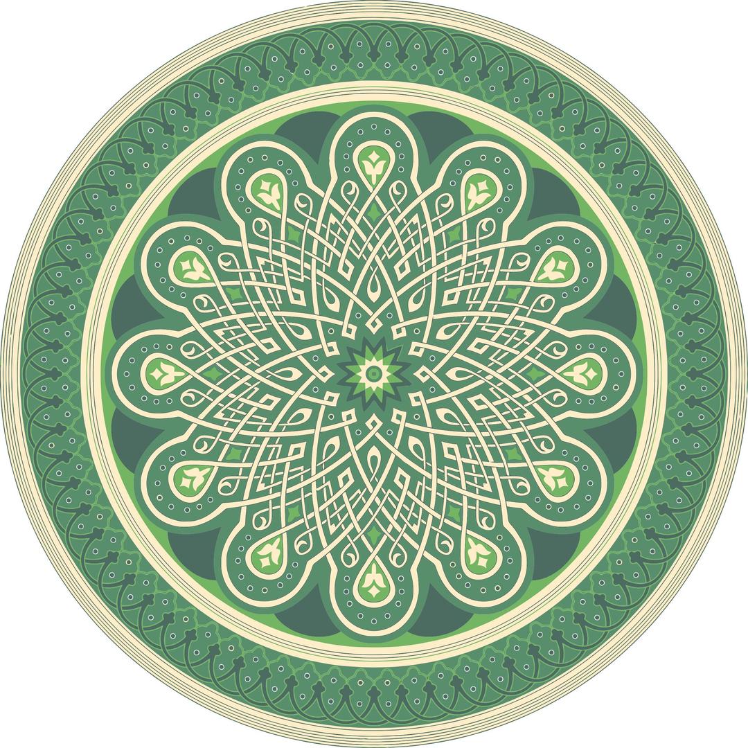 Green Mandala png transparent