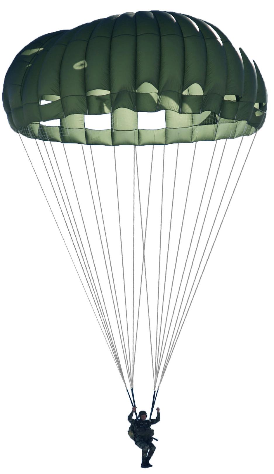 Green Military Parachute png transparent
