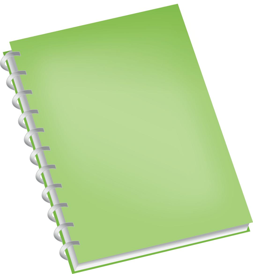 Green Notebook png transparent