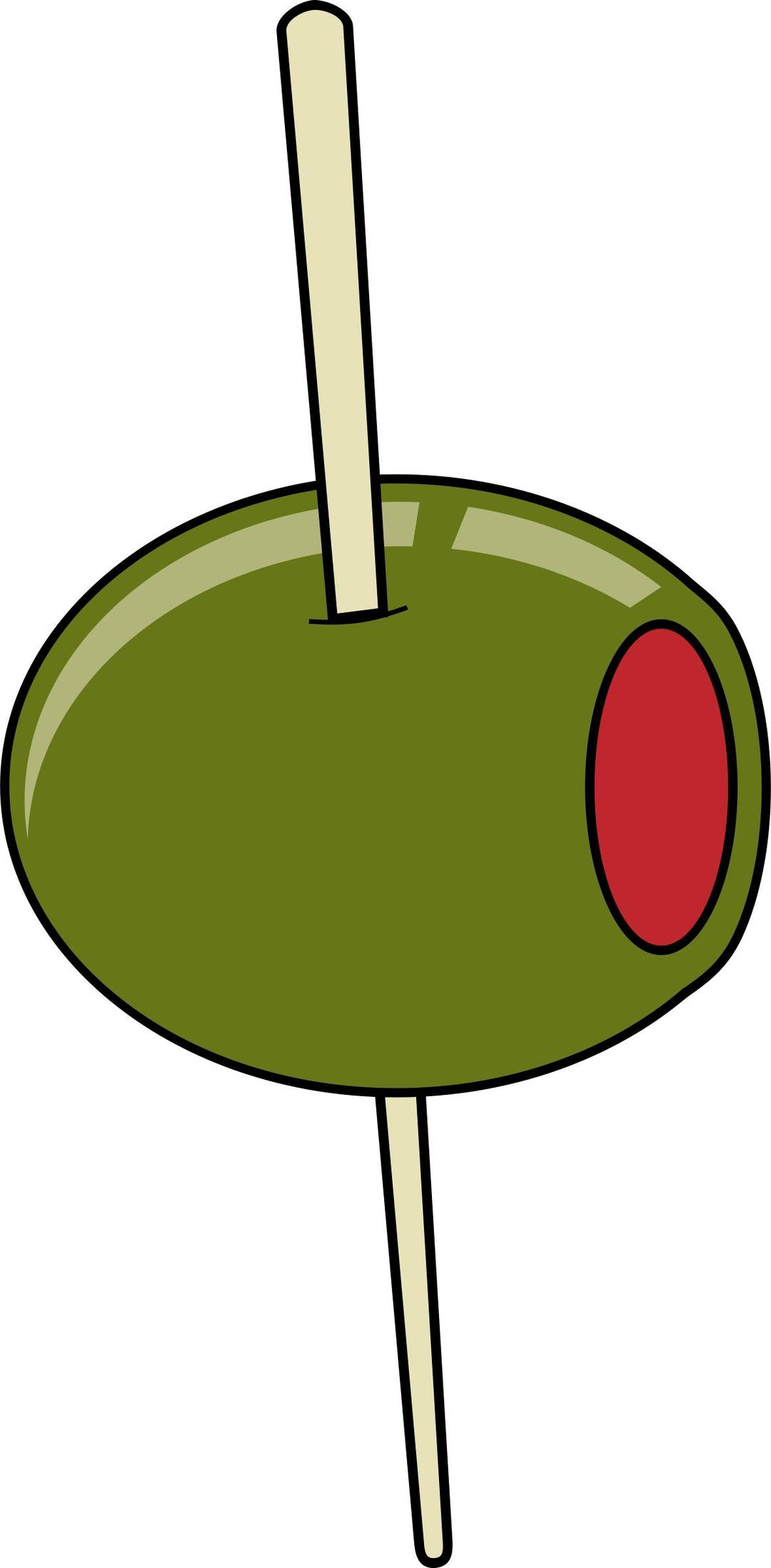 green olive on a toothpick png transparent