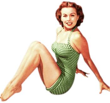 Green Pinup Swimsuit png transparent