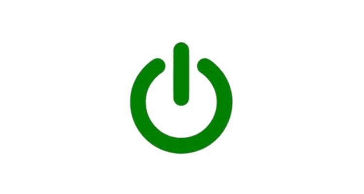 Green Power Button png transparent