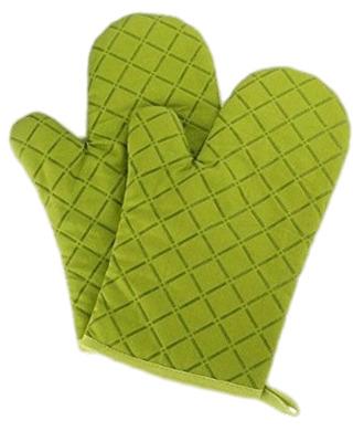 Green Quilted Oven Mitts png transparent