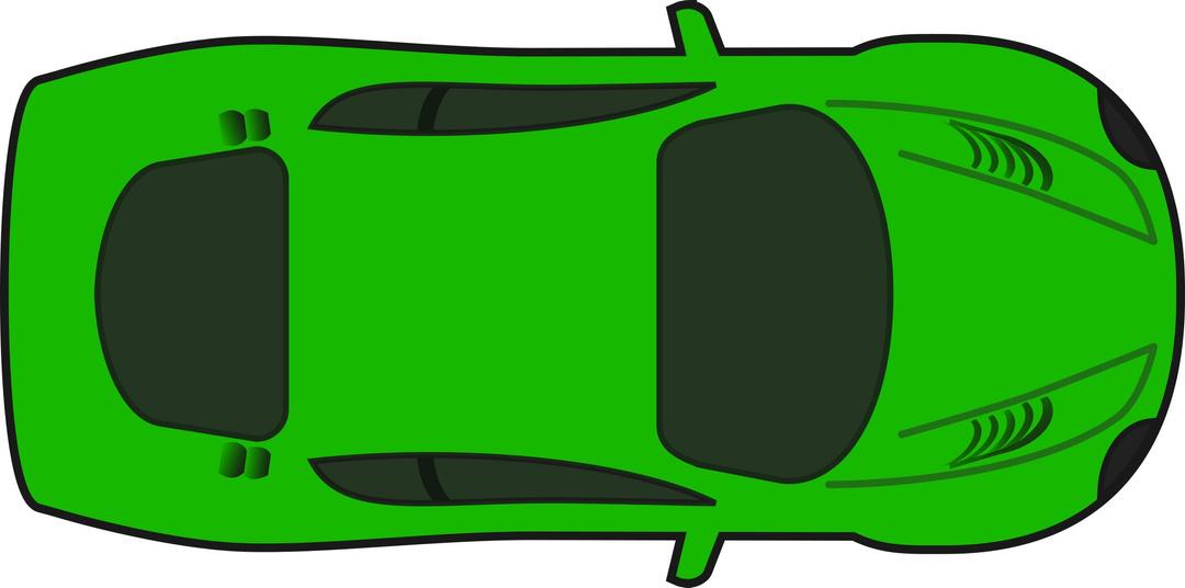 Green Racing Car (Top View) png transparent