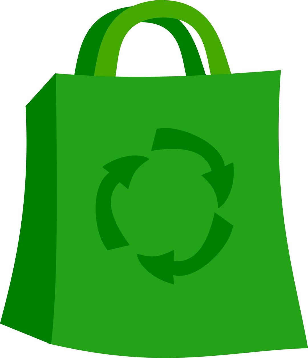 Green Shopping Bag png transparent