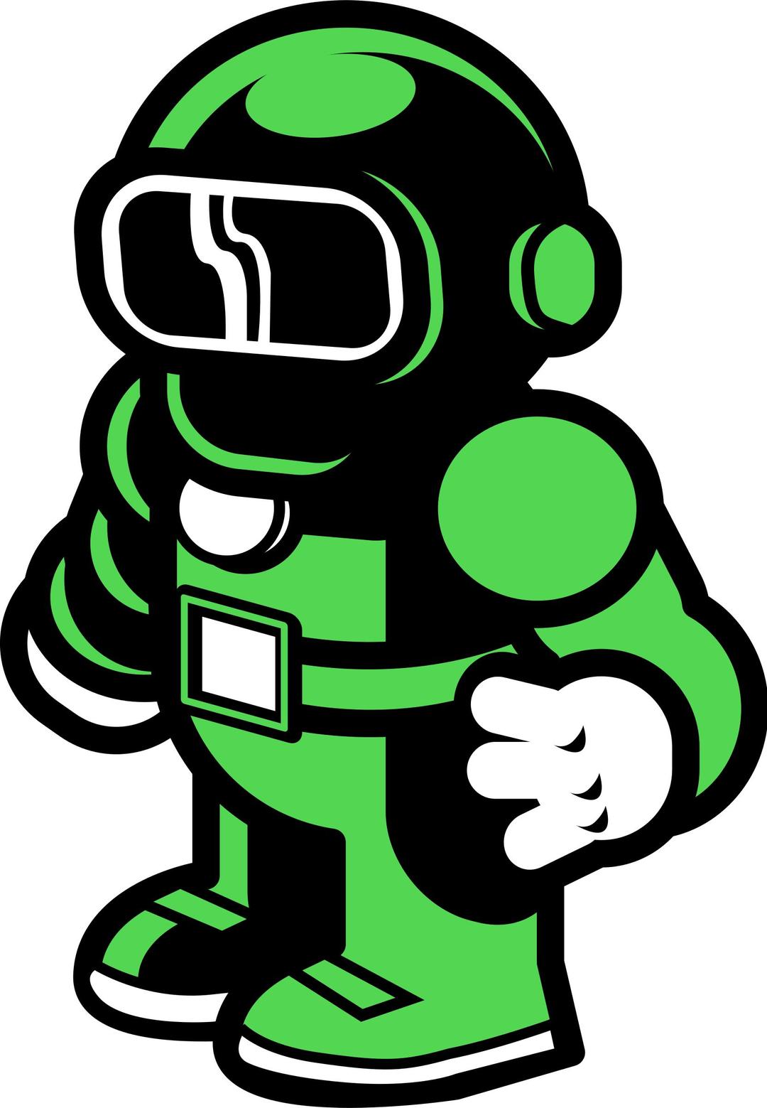 Green Spaceman png transparent