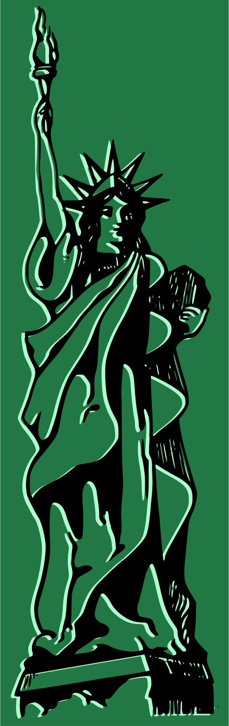Green Statue of Liberty png transparent