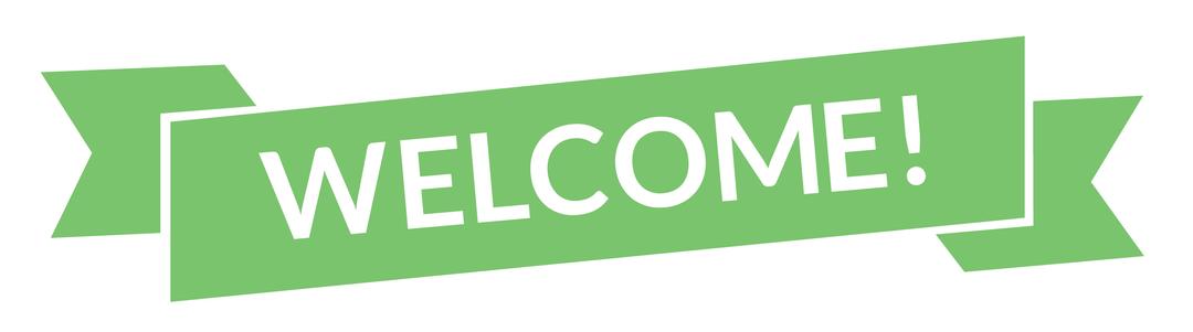 Green Welcome Banner png transparent