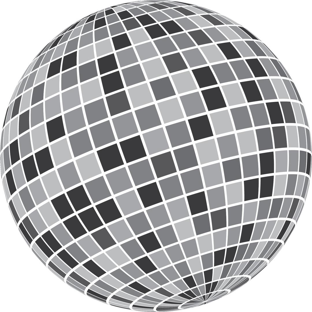 Grey Black White Disco Ball png transparent