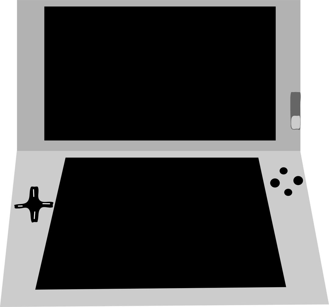 (Grey) Nintendo 3DS png transparent