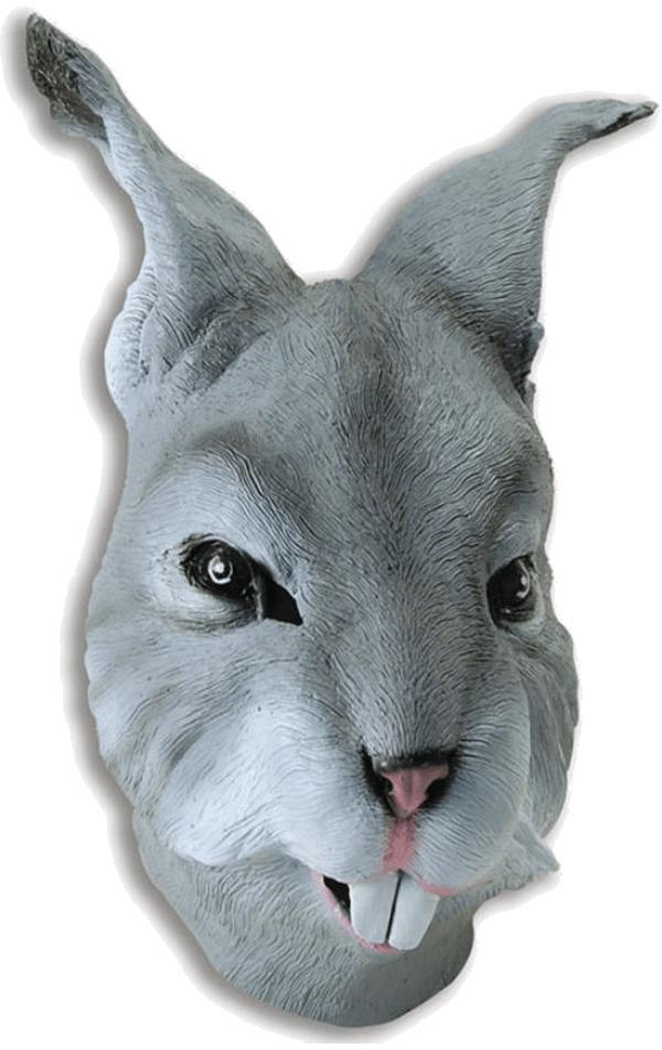 Grey Rabbit Mask png transparent