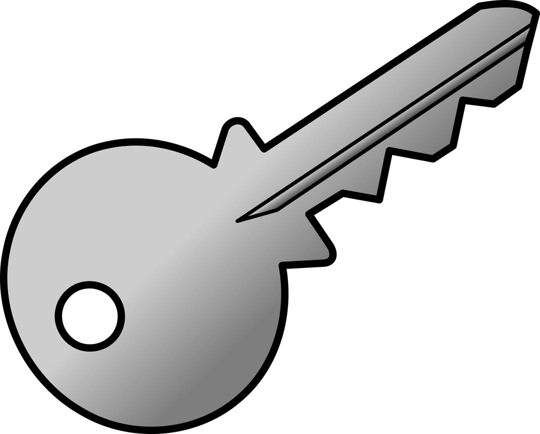 grey-shaded key png transparent