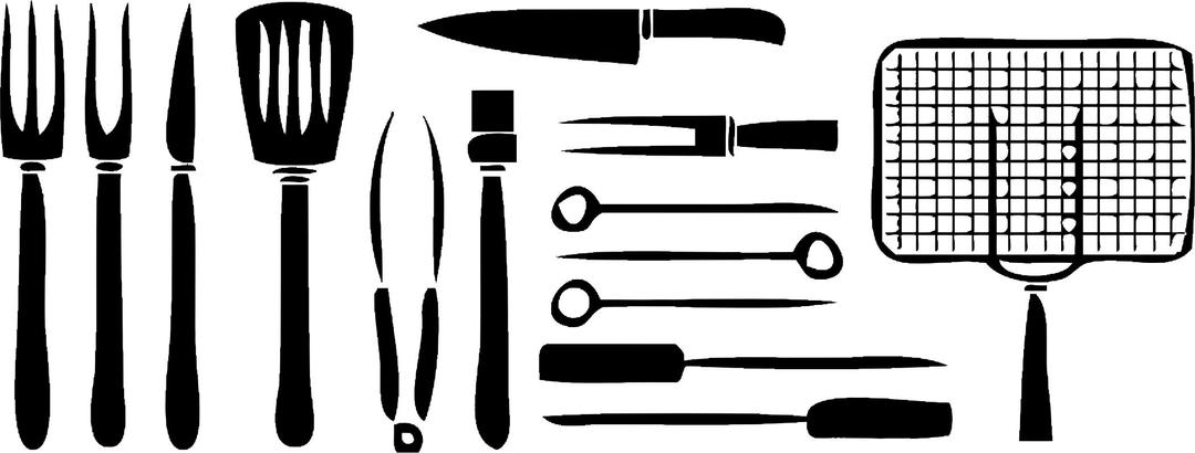 Grilling Accessories Silhouette png transparent