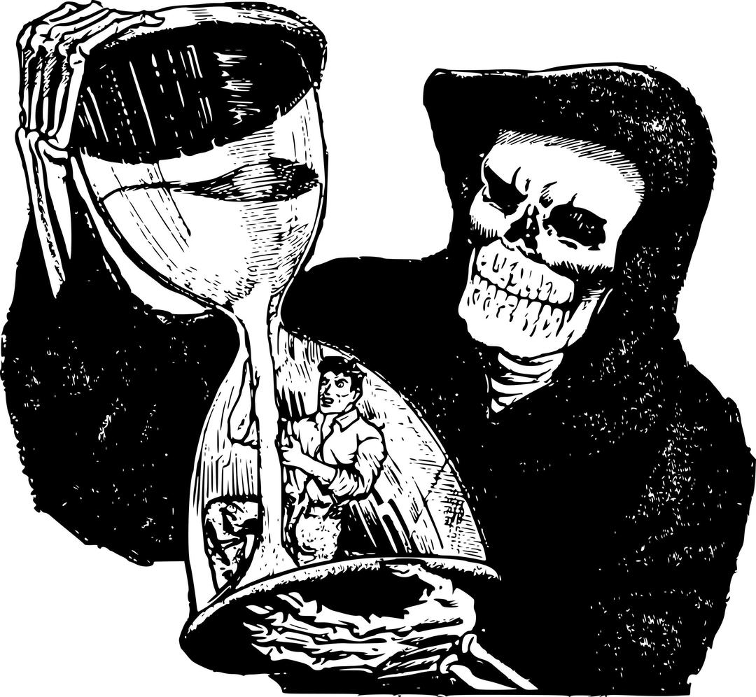 Grim Reaper and Man png transparent