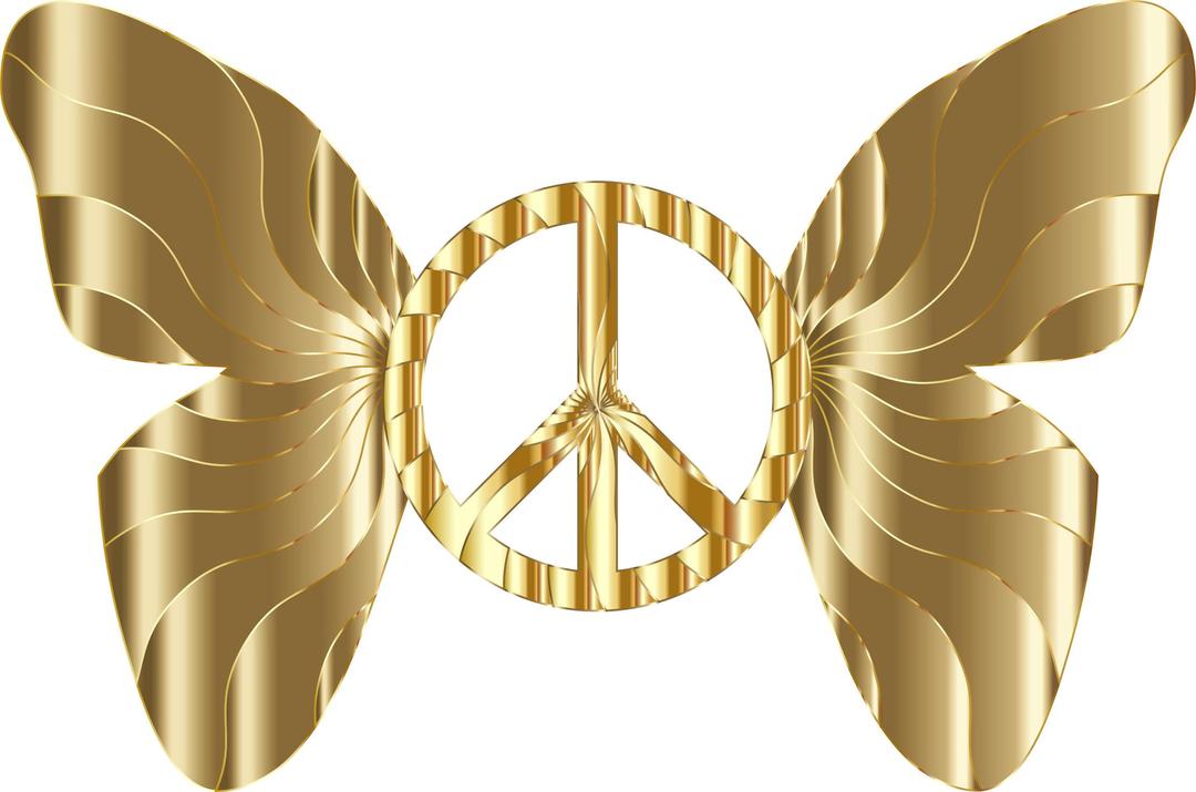 Groovy Peace Sign Butterfly 10 png transparent