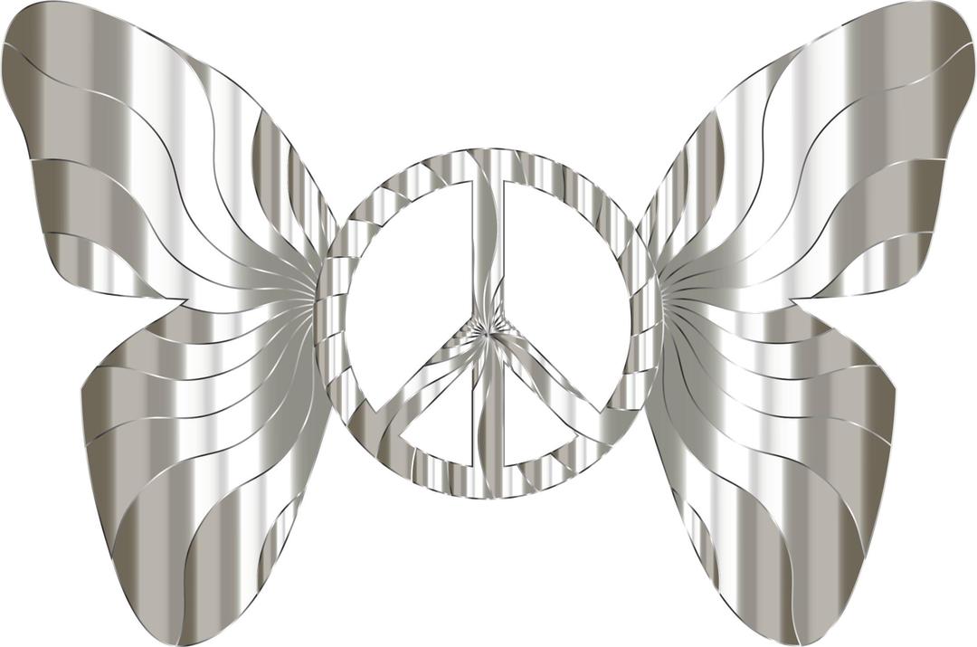 Groovy Peace Sign Butterfly 13 png transparent