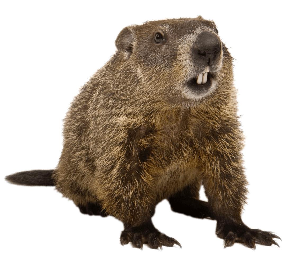 Groundhog Front View png transparent