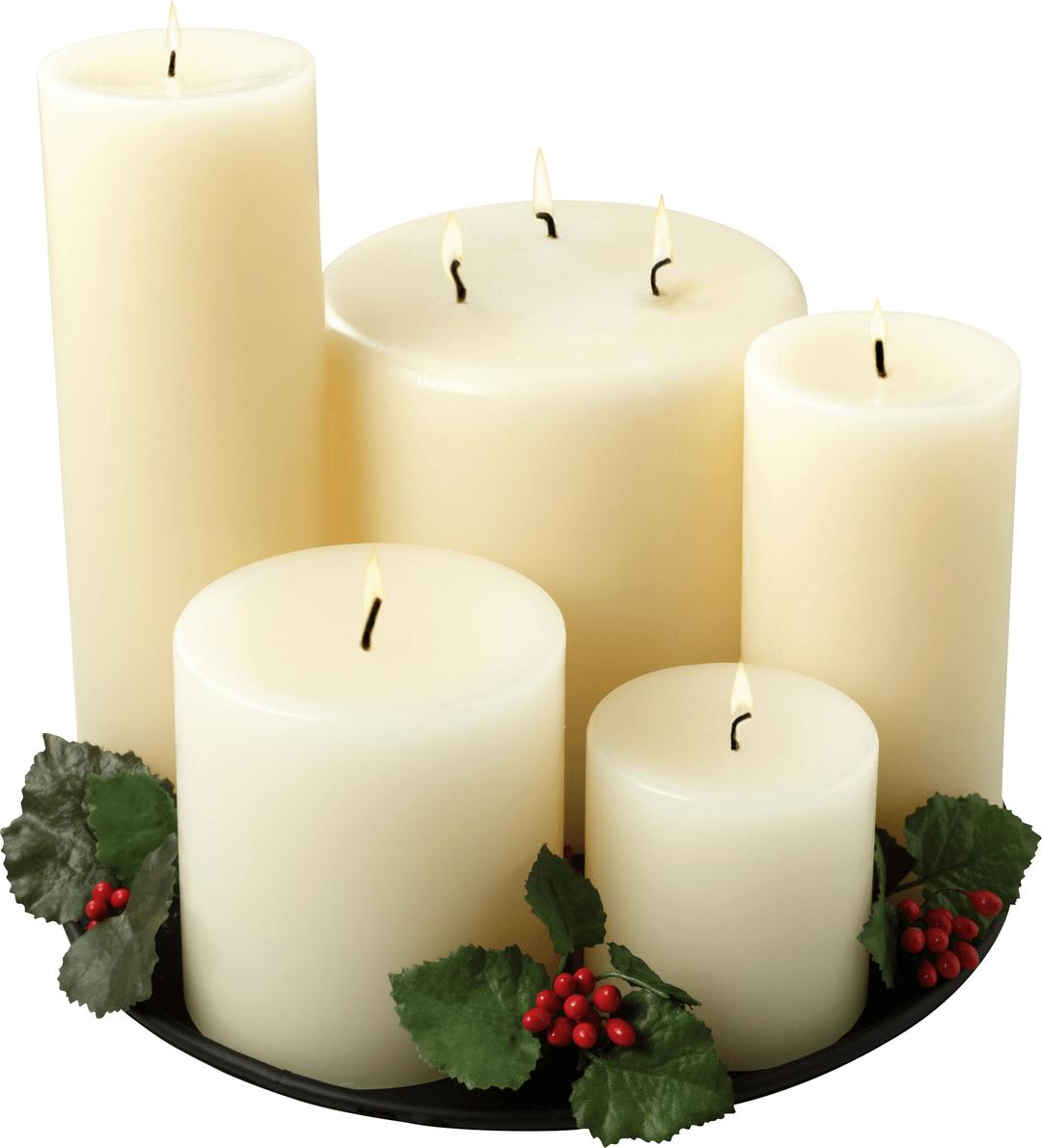 Group Of White Candles png transparent