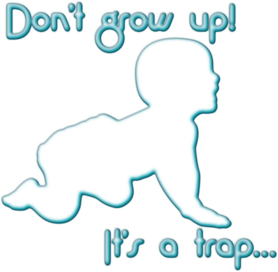 Grow-up trap for boys png transparent