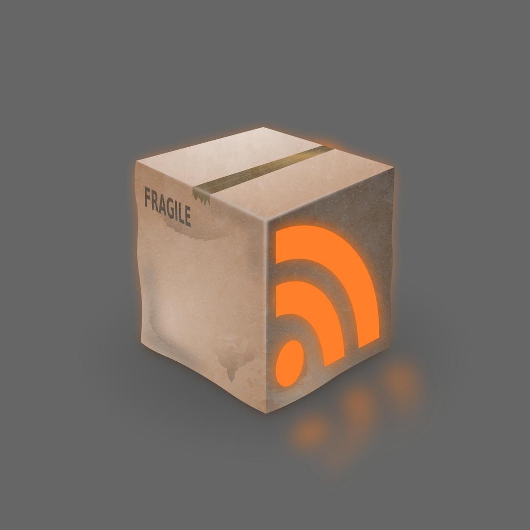 Grunge RSS Box Icon png transparent