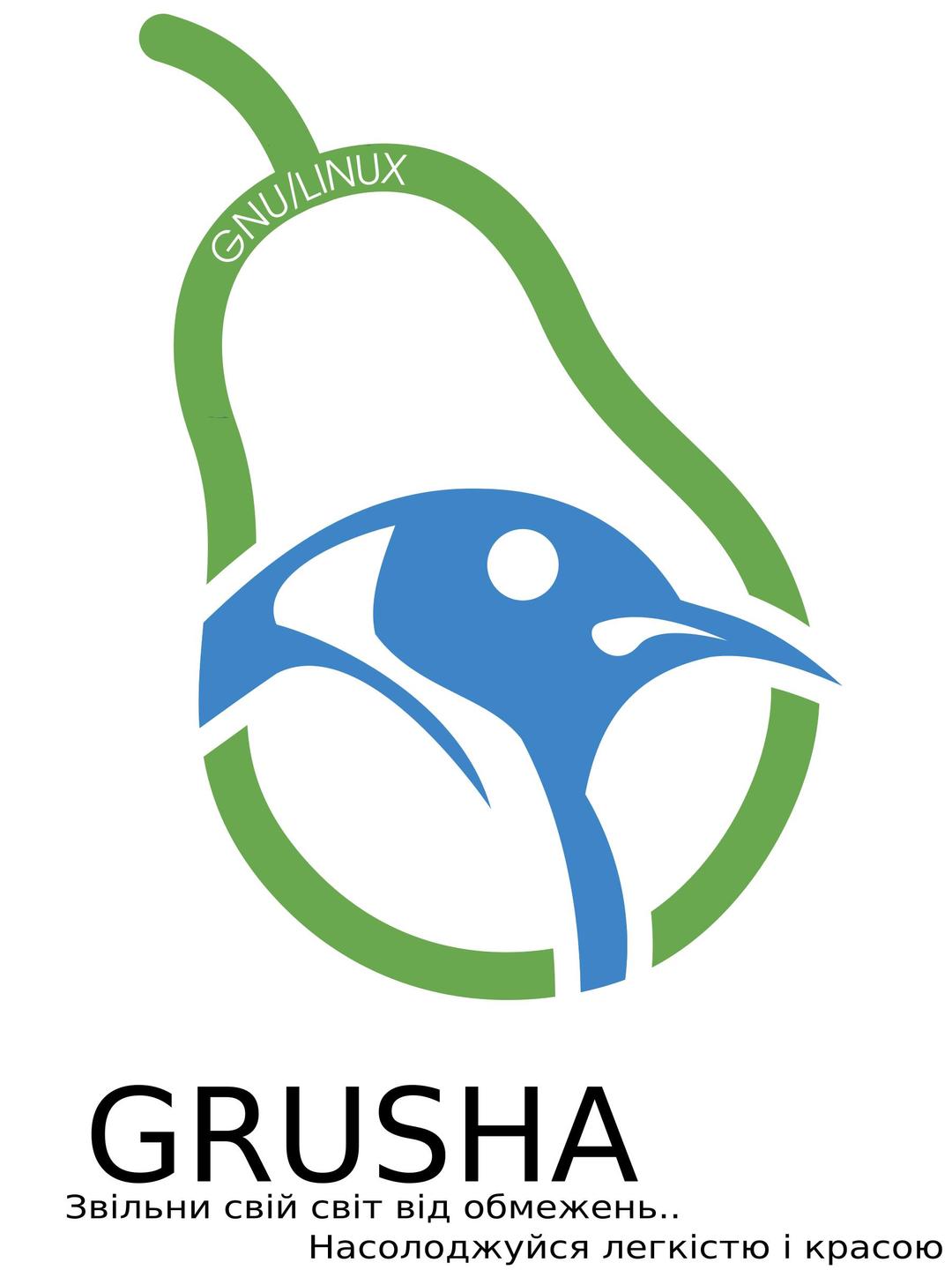 Grusha GNU/Linux logo png transparent