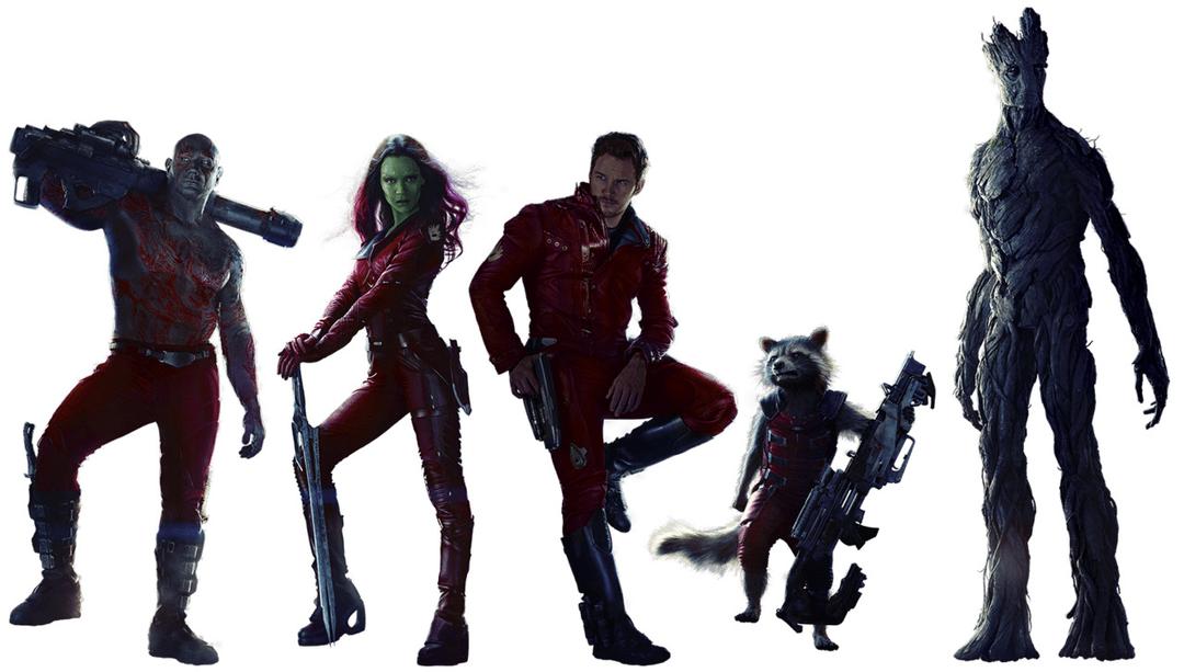 Guardians Of the Galaxy Full Team png transparent