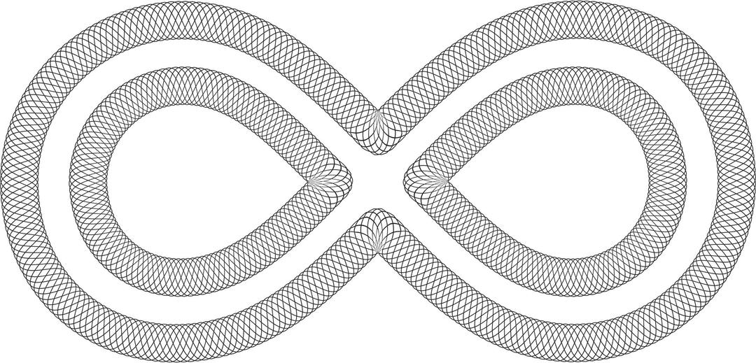 Guilloche Infinity Symbol png transparent
