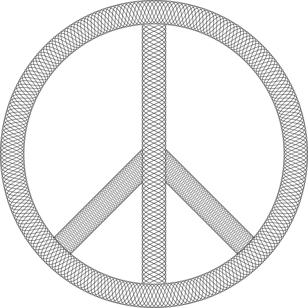 Guilloche Peace Sign png transparent
