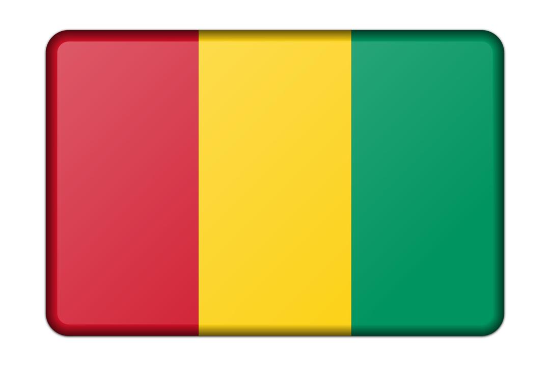 Guinea flag (bevelled) png transparent
