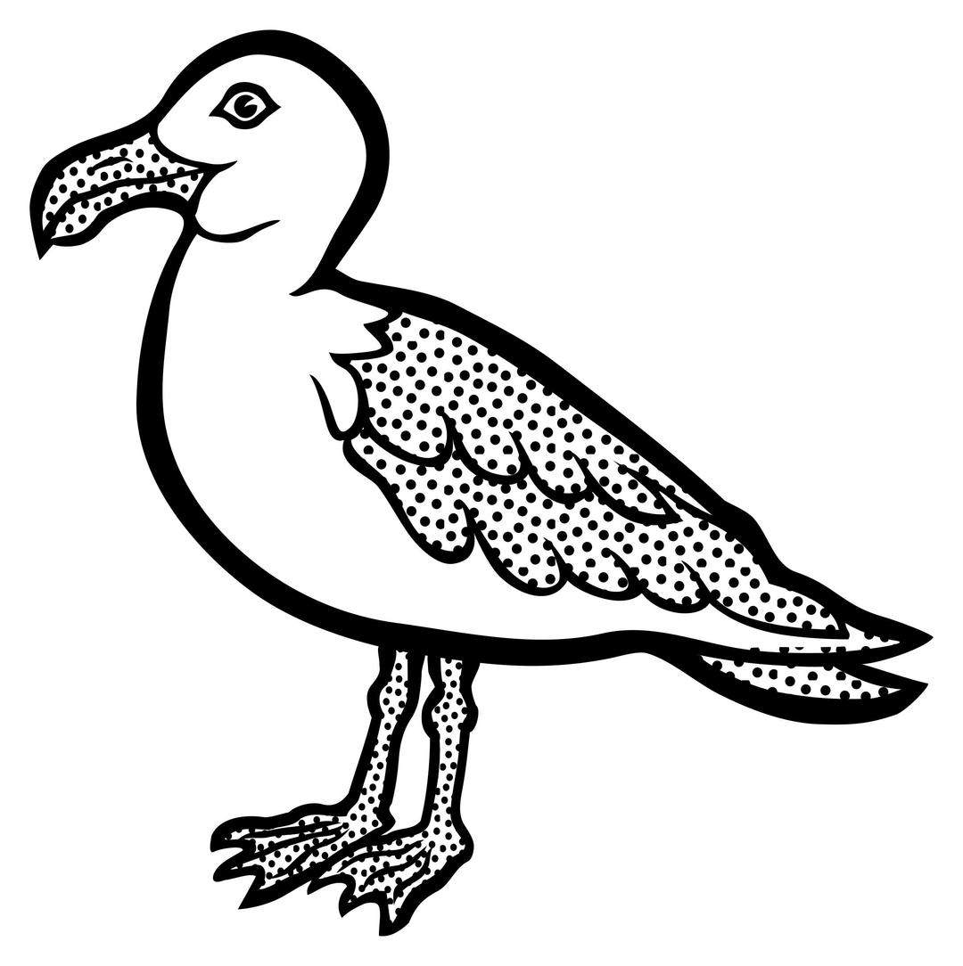 gull - lineart png transparent