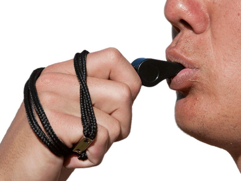 Guy Blowing Whistle png transparent