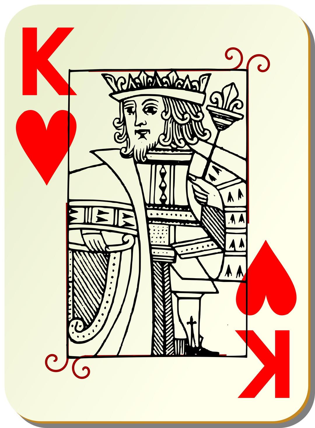 Guyenne deck: King of hearts png transparent