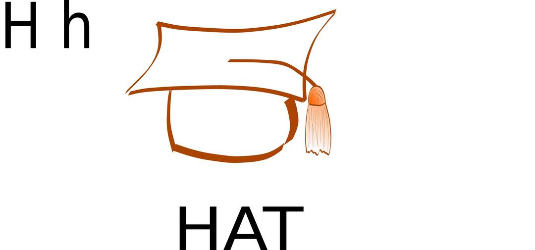 H for Hat png transparent
